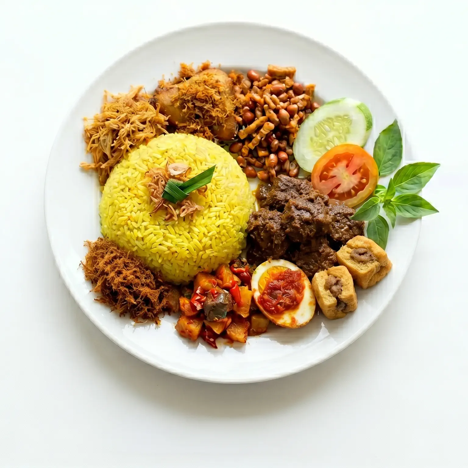 Nasi Kuning Rendang